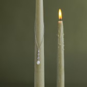 Lantisor argint cu perla naturala alba si cristale DiAmanti SK25481N_W-G Lantisor argint cu perla naturala alba si cristale DiAmanti SK25481N_W-G